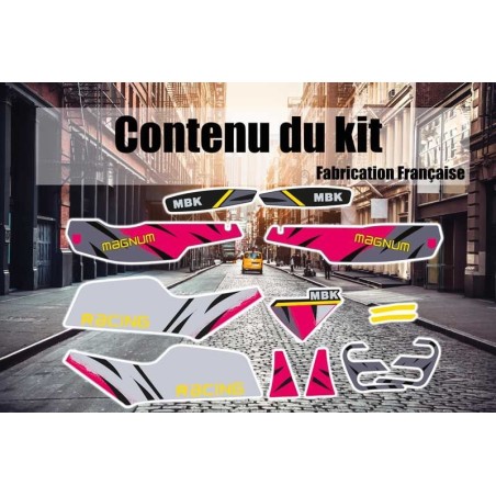 Kit Déco MBK 51 Magnum Racing (MR1) Pink Compétition